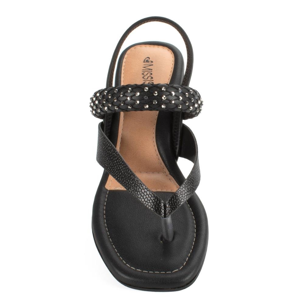 Sandália Mississipi de Salto Bloco Feminina MF742 Preto 6