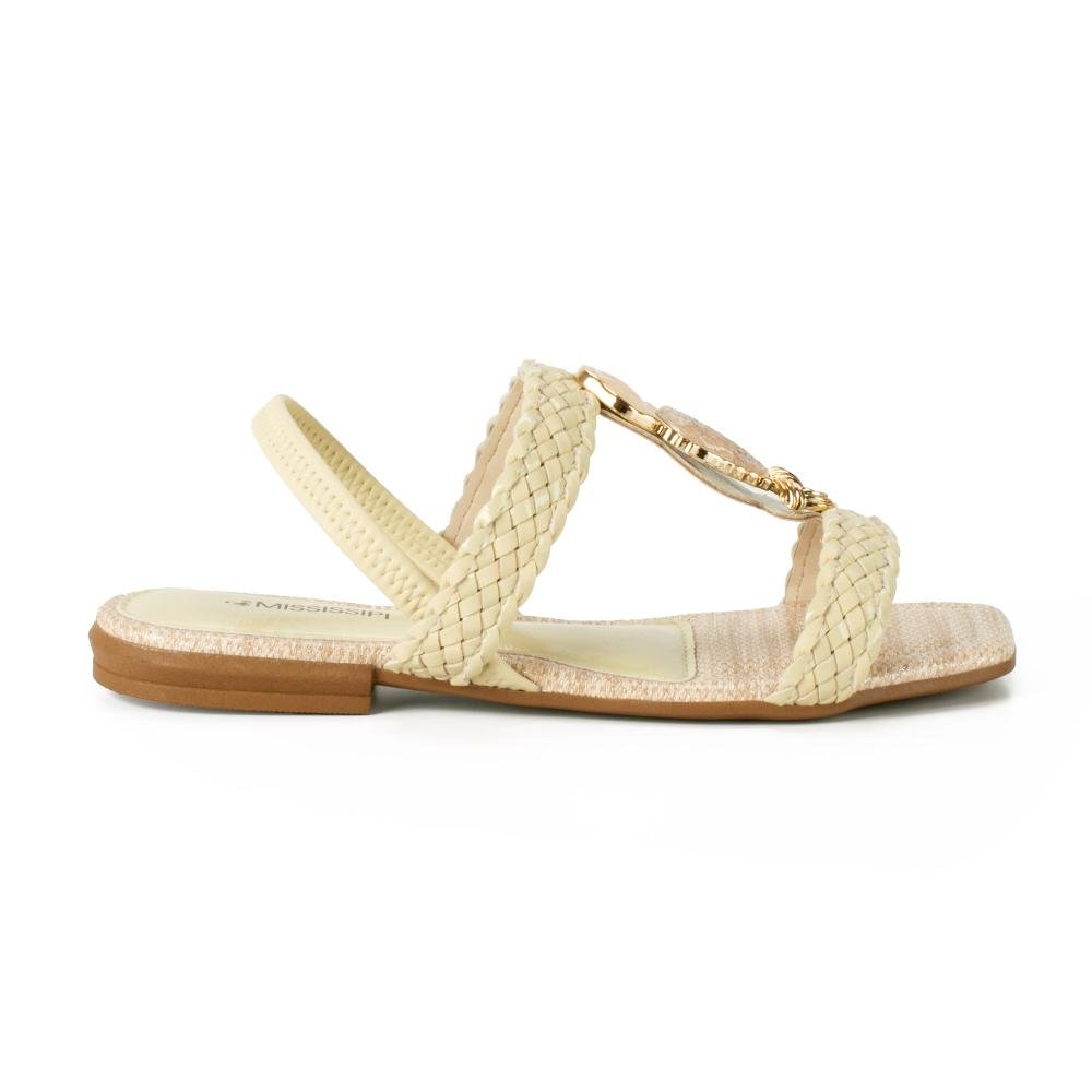 Sandália Mississipi Rasteira Feminina J0401 Amarelo 3