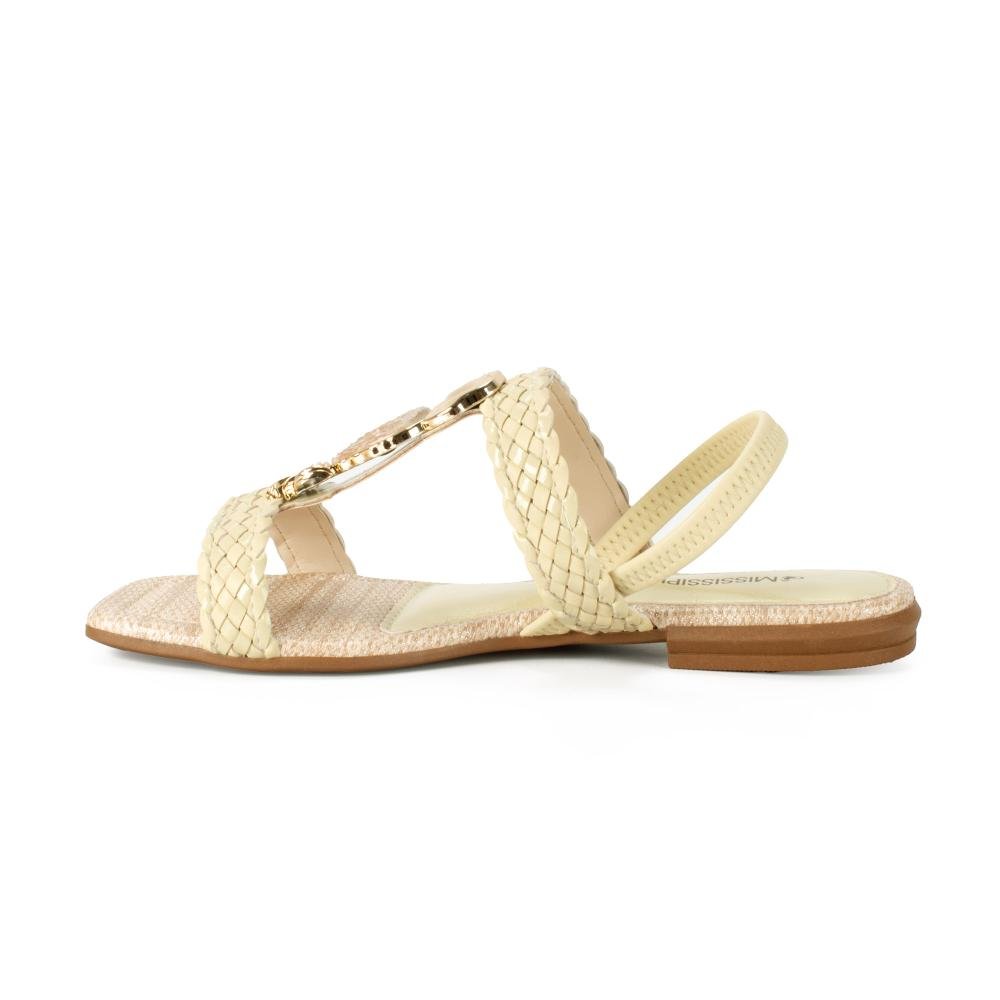 Sandália Mississipi Rasteira Feminina J0401 Amarelo 4
