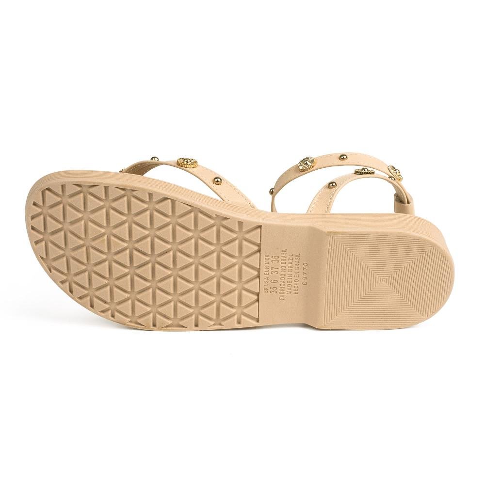 Sandália Mississipi Rasteira Feminina MC567 Bege 4