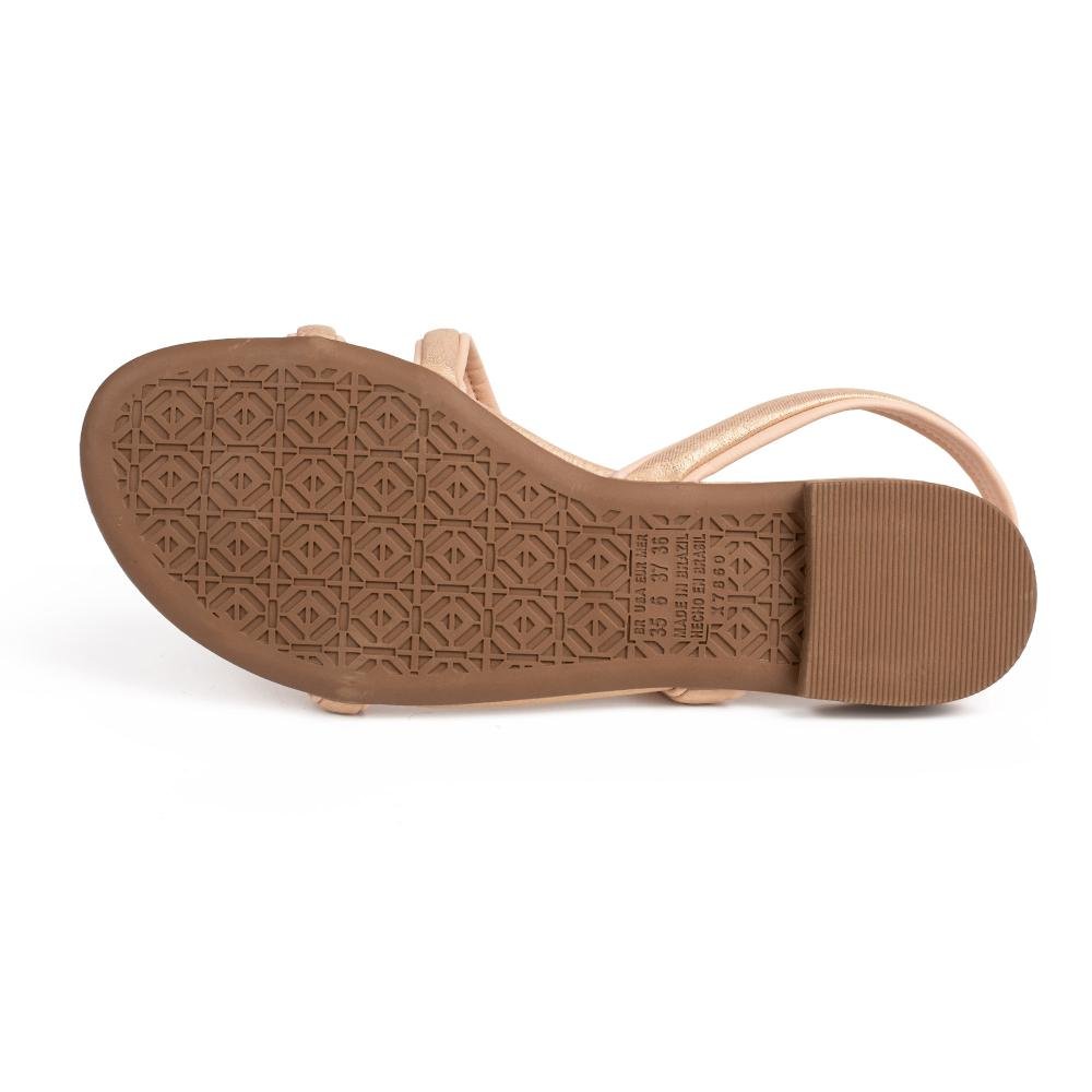Sandália Mississipi Rasteira Feminina MF653 Bege 4