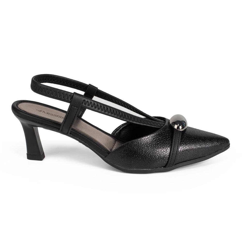 Scarpin Mississipi de Salto Alto Feminino ME914 Preto 2