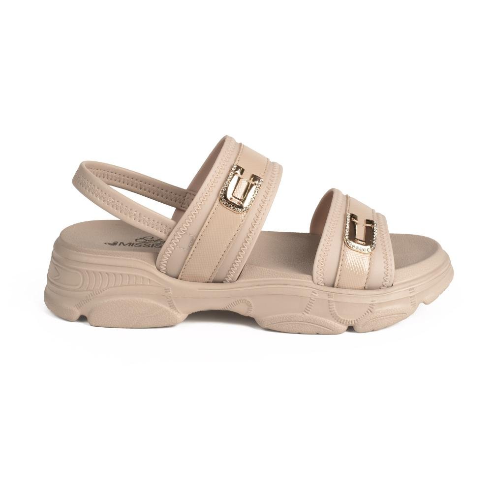 Sandália Mississipi Flatform Feminina J0573 Cinza 3