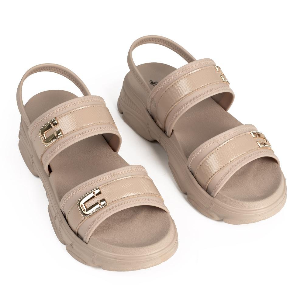 Sandália Mississipi Flatform Feminina J0573 Cinza 6