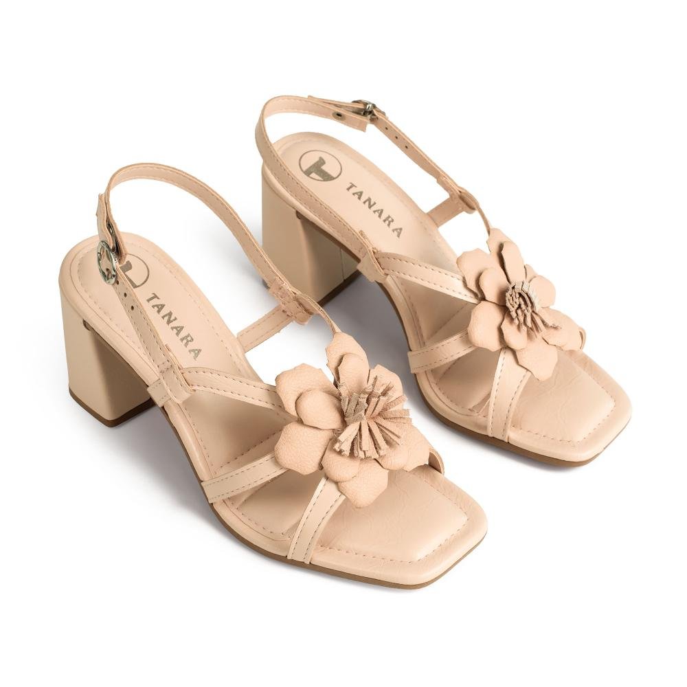 Sandália Tanara de Salto Bloco Feminina T9255 Rosa 5