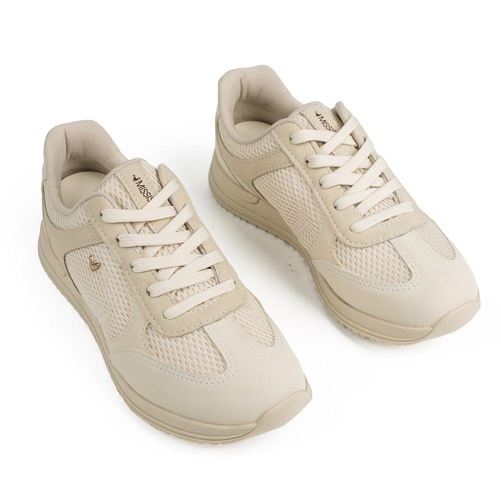 Tênis Mississipi Jogging Feminino MF854 Bege Claro 5