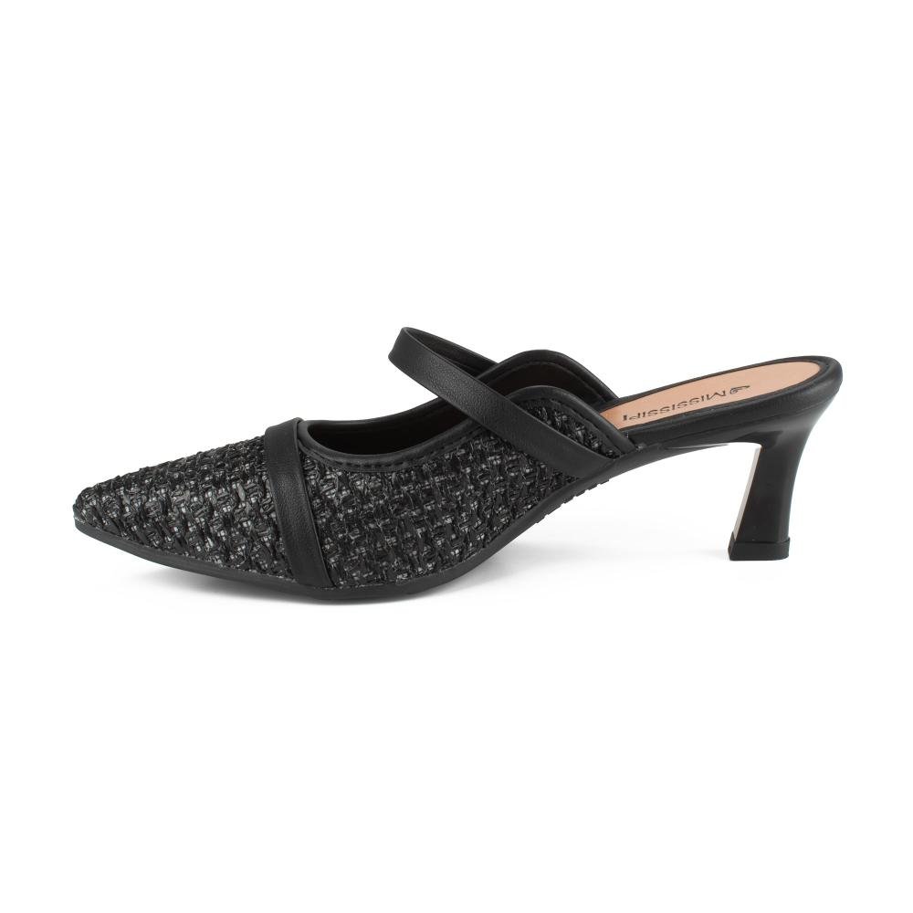 Mule Mississipi de Salto Alto Feminino MF902 Preto 4