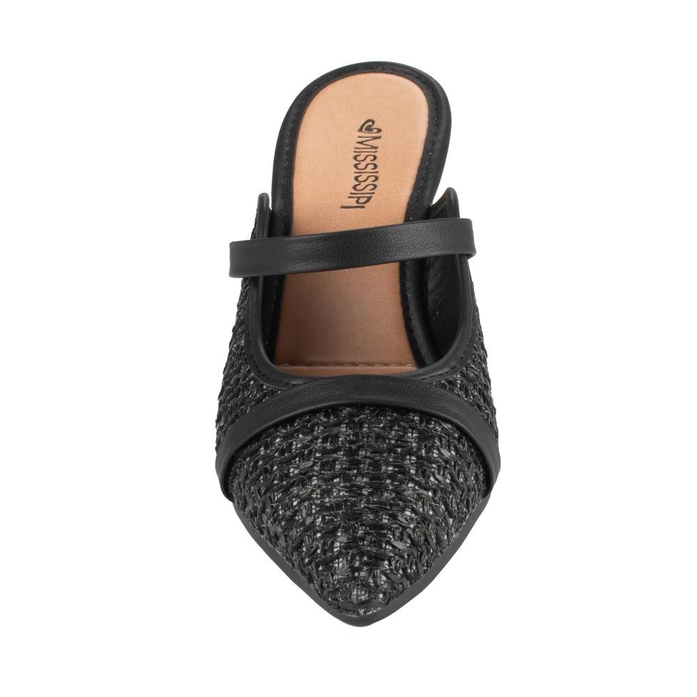 Mule Mississipi de Salto Alto Feminino MF902 Preto 6