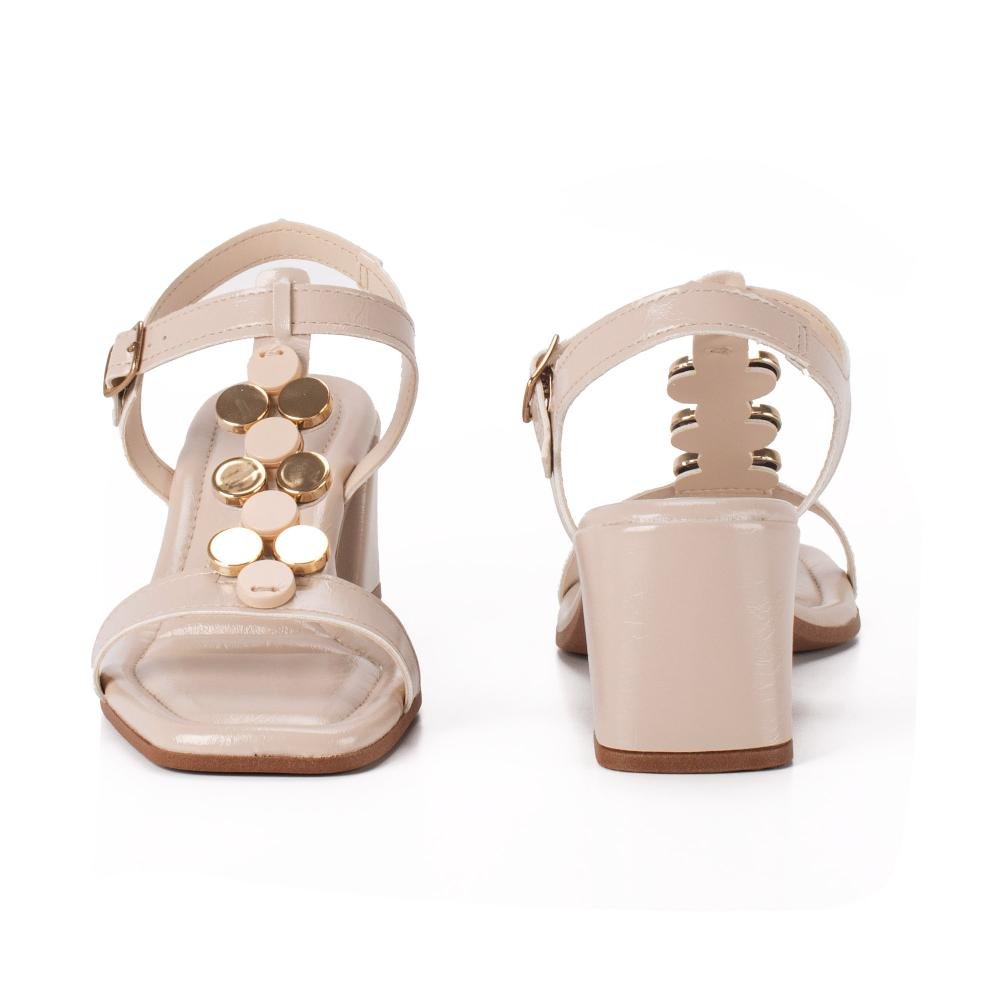 Sandália Mississipi de Salto Bloco Feminina J0641 Branco 6