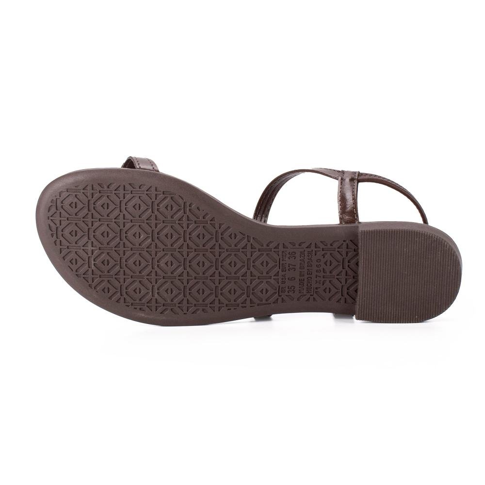 Sandália Mississipi Rasteira Feminina J0421 Café 4