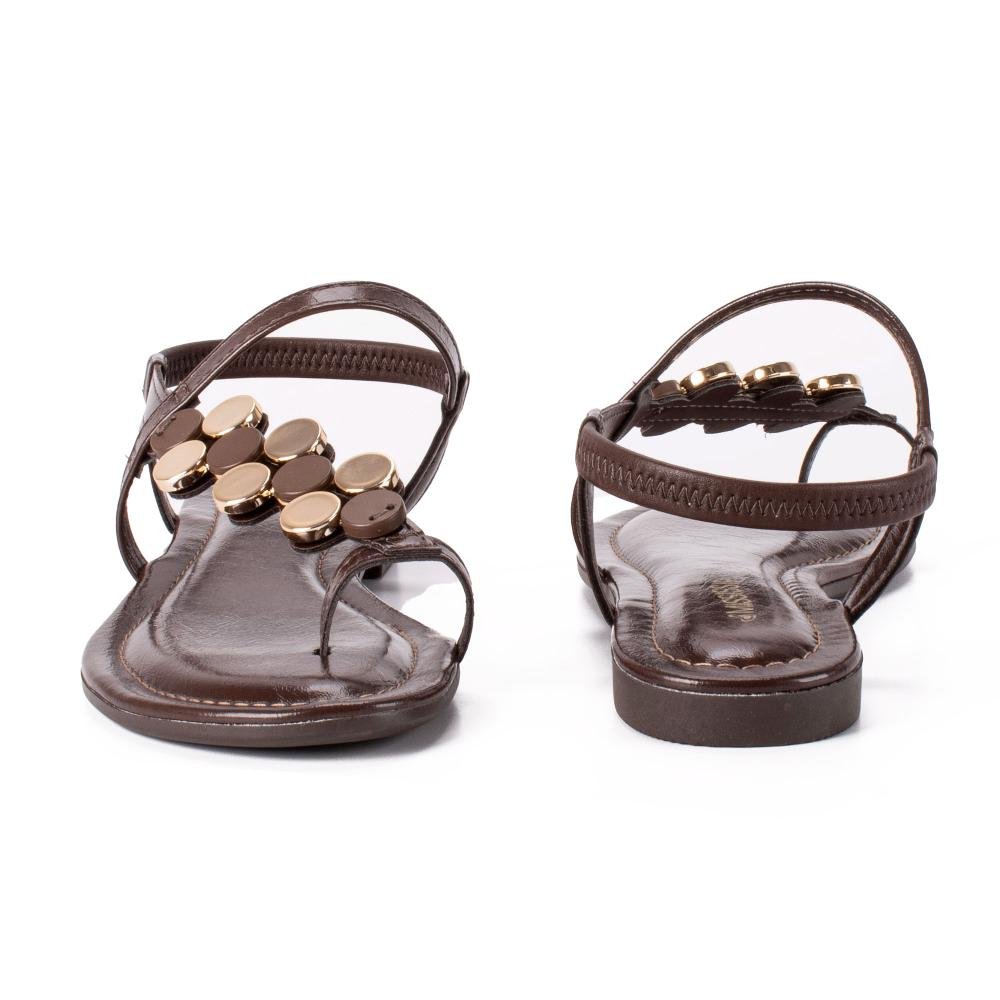 Sandália Mississipi Rasteira Feminina J0421 Café 5