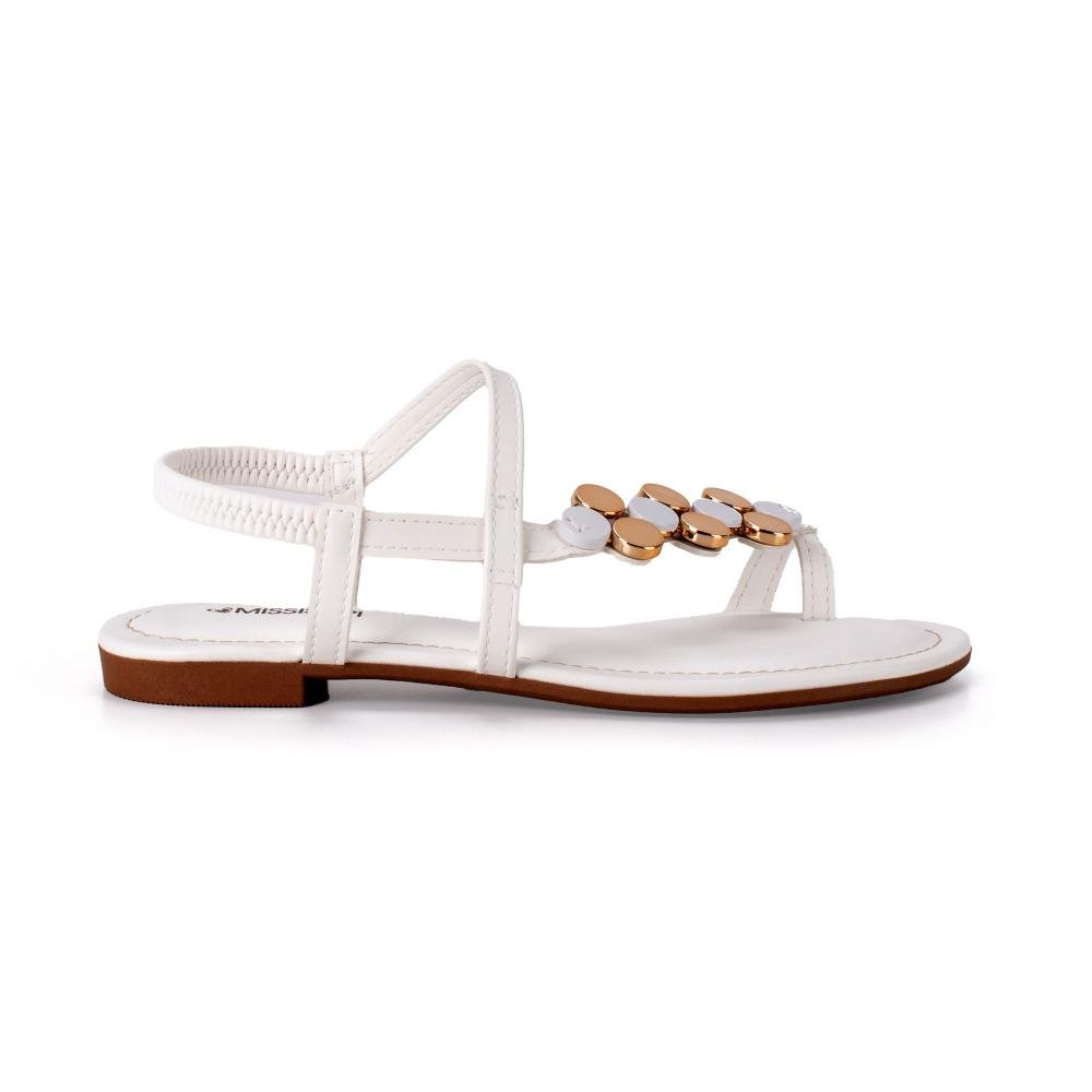 Sandália Mississipi Rasteira Feminina J0421 Branco 3