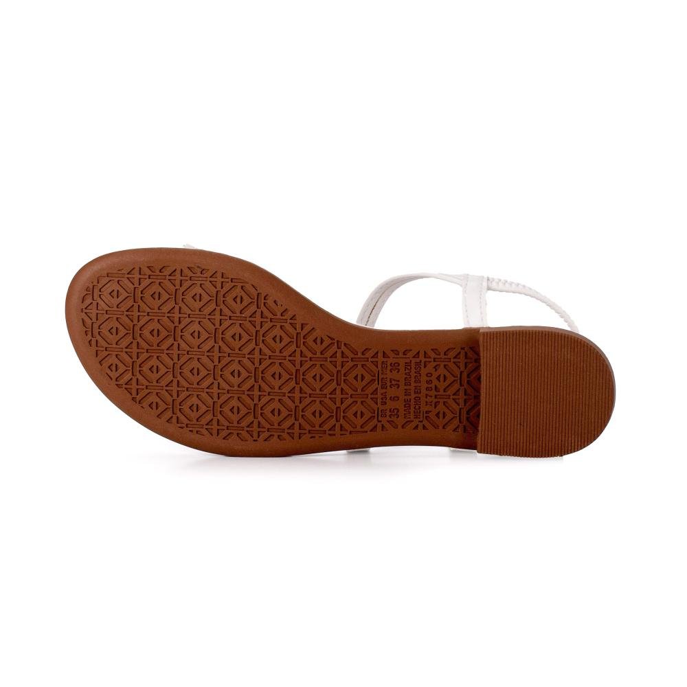 Sandália Mississipi Rasteira Feminina J0421 Branco 5