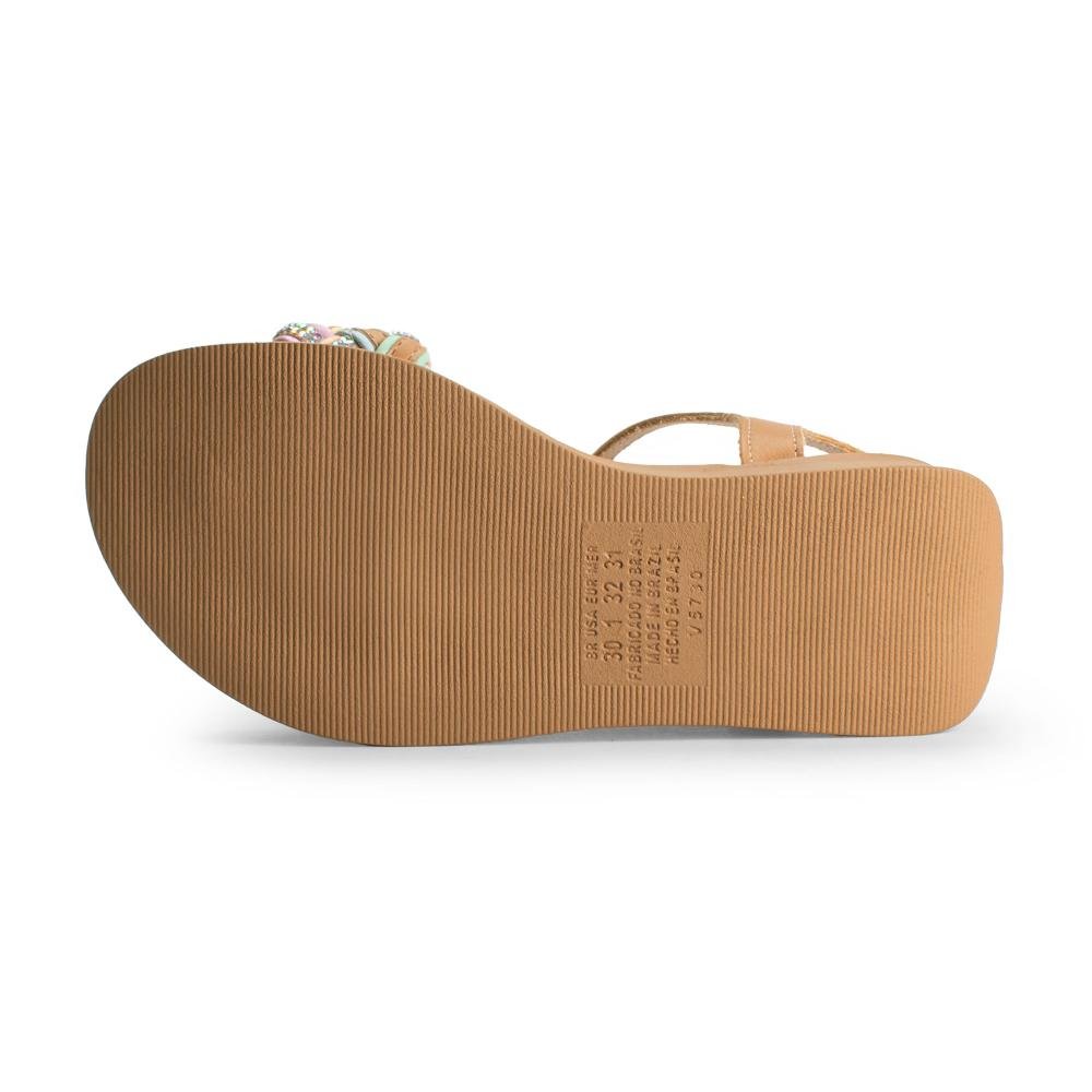 Sandália Pink Cats Infantil Anabela V5731 Caramelo 4