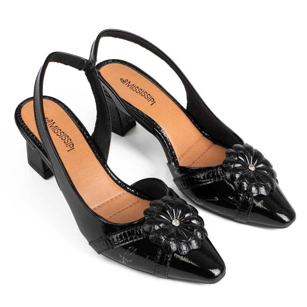 Scarpin Mississipi de Salto Alto Feminino MF871 Preto 6