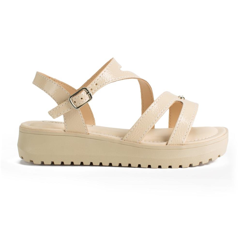 Sandália Pink Cats Infantil Flatform V5722 Bege 2