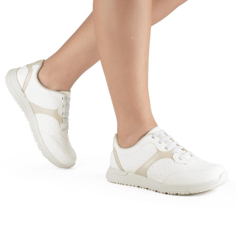 Tênis Mississipi Jogging Feminino MF853 Branco 2