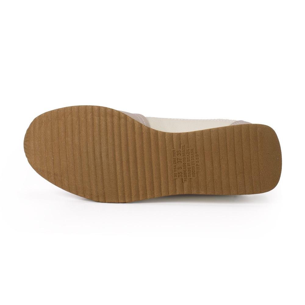 Tênis Mississipi Jogging Feminino J0072 Bege/Cinza 5