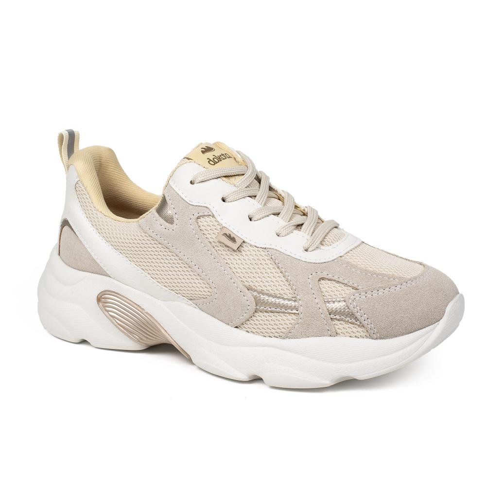 Dad Sneaker Dakota Em Couro Feminino D2051