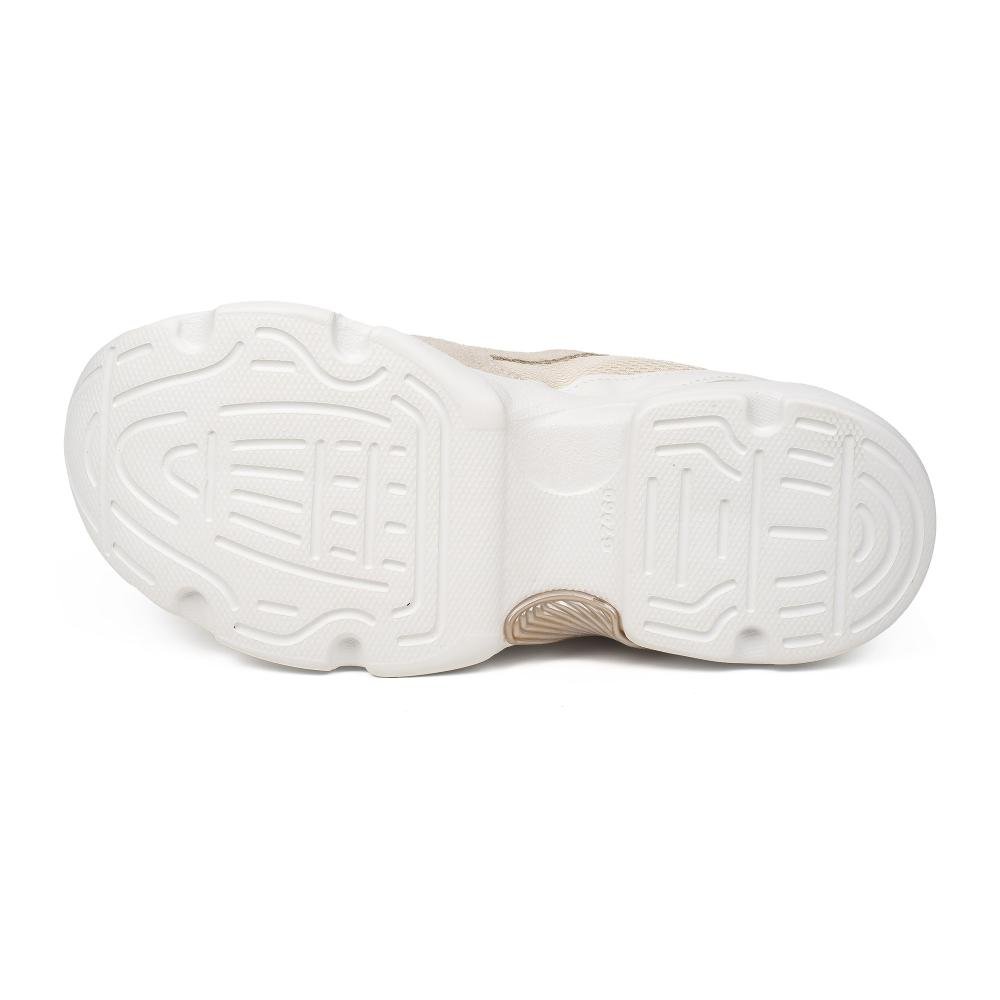 Dad Sneaker Dakota Em Couro Feminino D2051 Bege 5