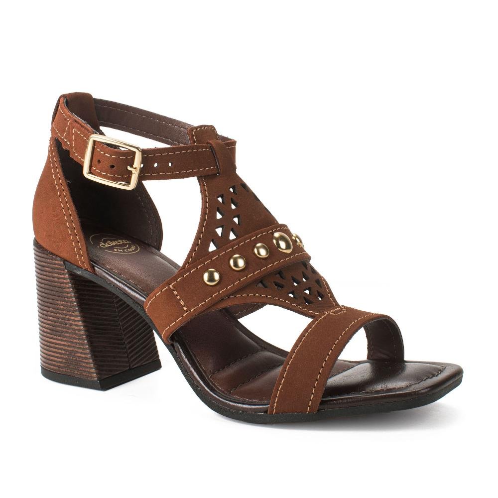 Sandália Dakota Em Couro de Salto Bloco Feminina Y9994