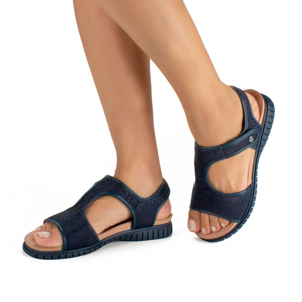 Sandália Campesí Flatform Feminina CP884 Azul Marinho 2