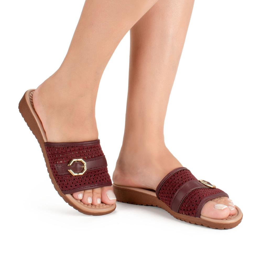 Tamanco Campesí Anabela Feminino CE164 Bordô 2