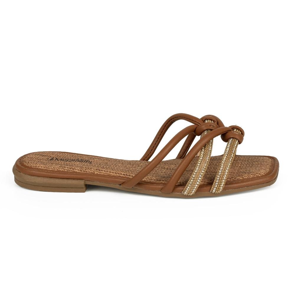 Slide Mississipi Com Brilhos Feminino J0381 Caramelo 2