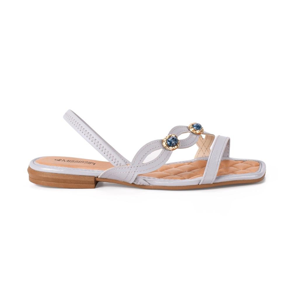 Sandália Mississipi Rasteira Feminina J0392 Azul Claro 3