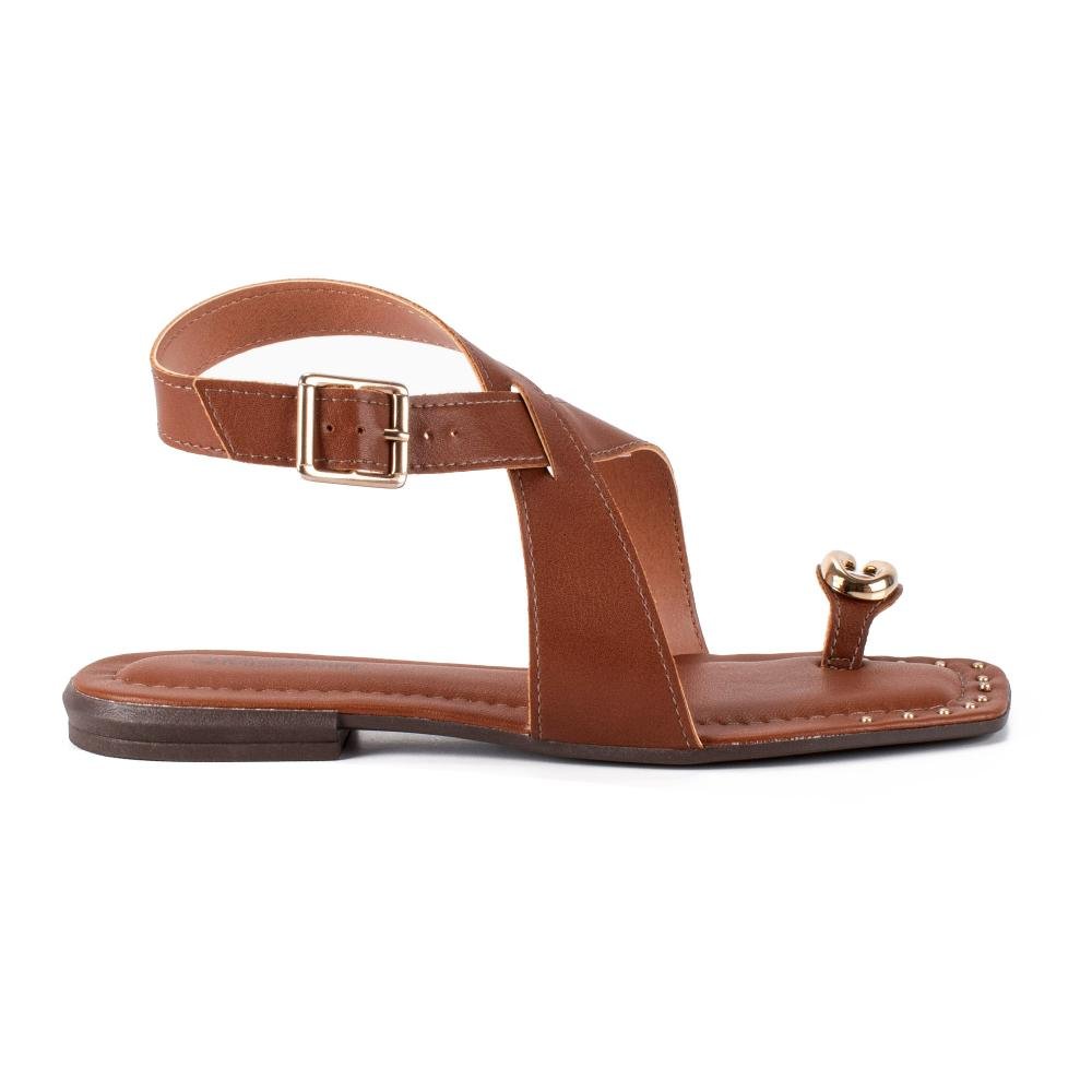 Sandália Mississipi Rasteira Feminina MF324 Caramelo 3