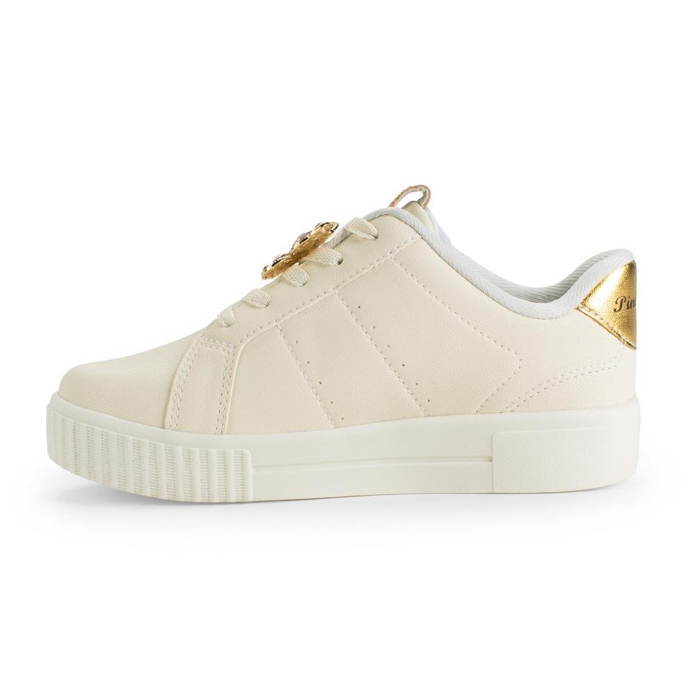 Tênis Pink Cats Infantil Casual V5803 Bege Claro 3