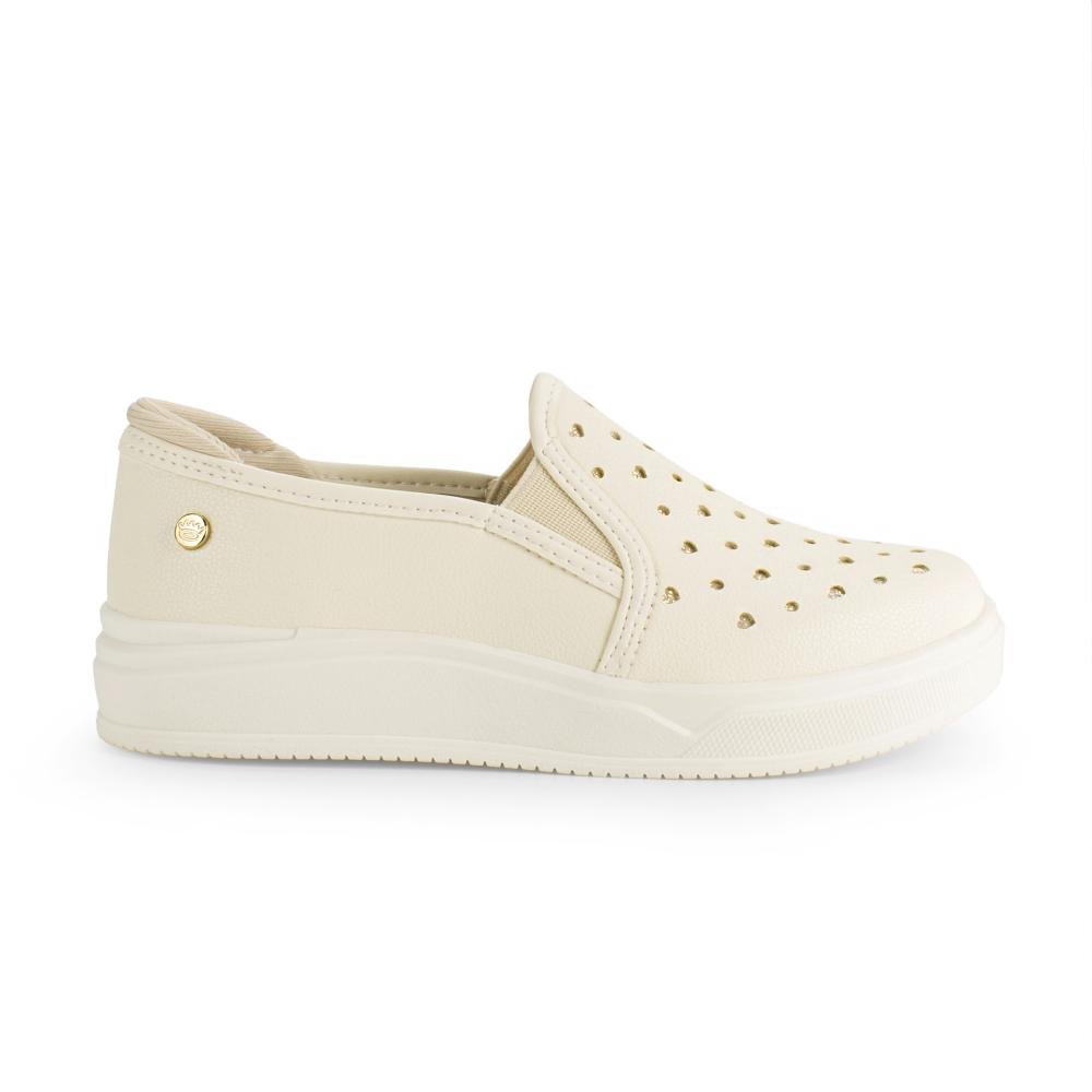 Tênis Pink Cats Infantil Slip On V5794 Bege Claro 2