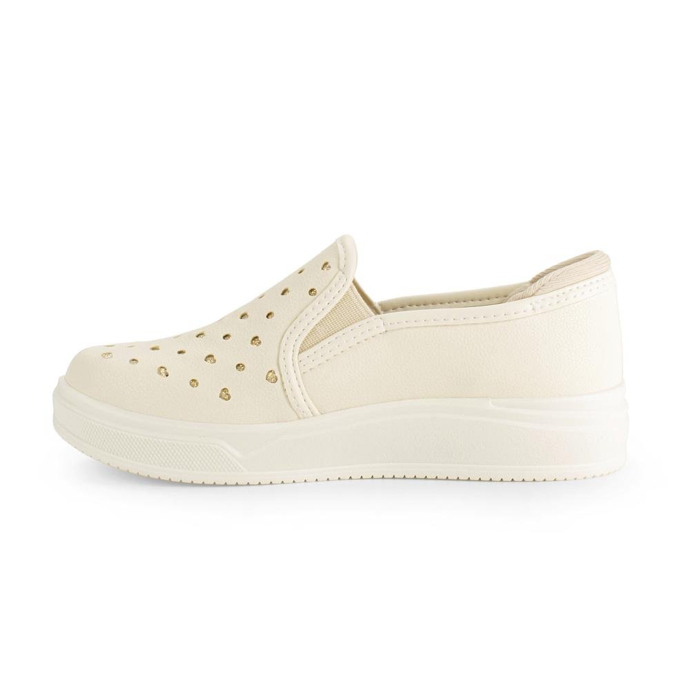 Tênis Pink Cats Infantil Slip On V5794 Bege Claro 3