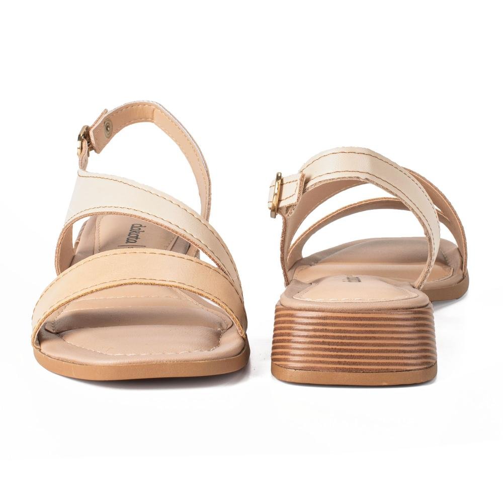 Sandália Dakota de Salto Bloco Feminina DB183 Bege Claro 6