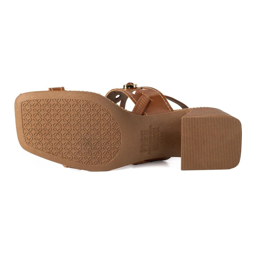 Sandália Dakota de Salto Bloco Feminina DB231 Caramelo 5