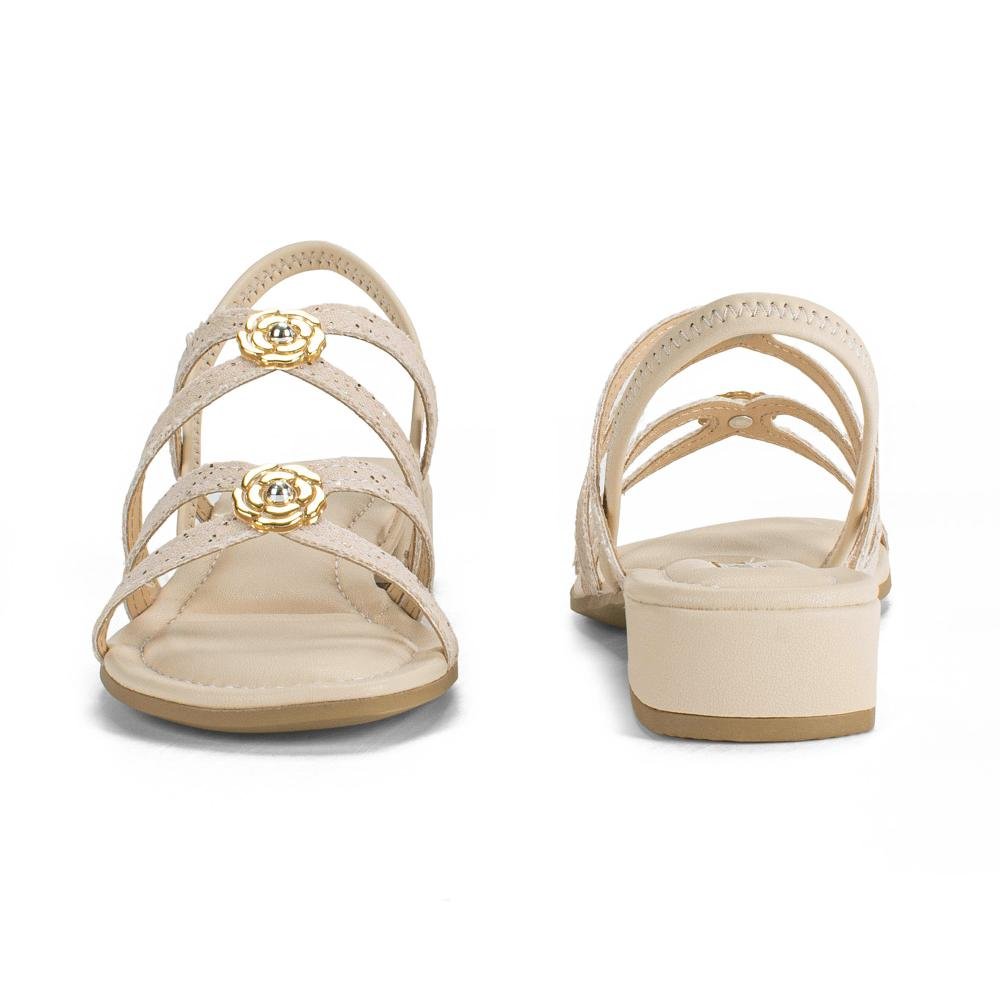 Sandália Pink Cats Infantil de Salto Bloco V5991 Bege 5