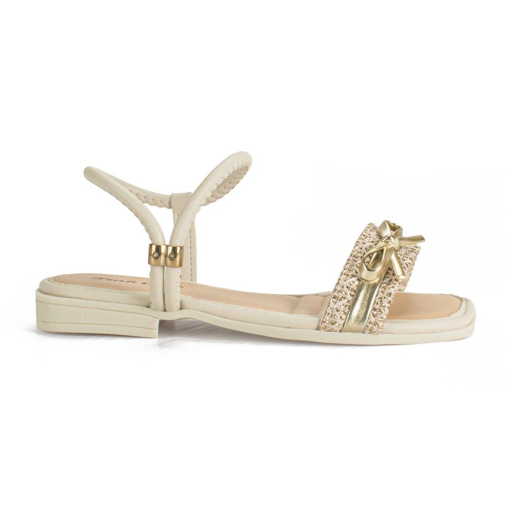 Sandália Pink Cats Infantil Rasteira V5912 Bege 2