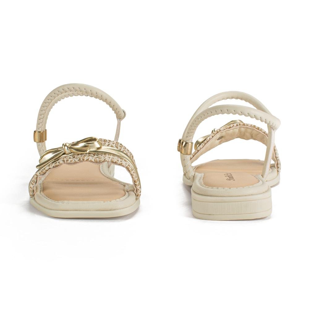 Sandália Pink Cats Infantil Rasteira V5912 Bege 5