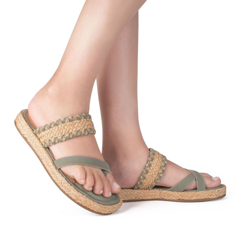 Slide Dakota Flatform Feminino DB192 Verde 2