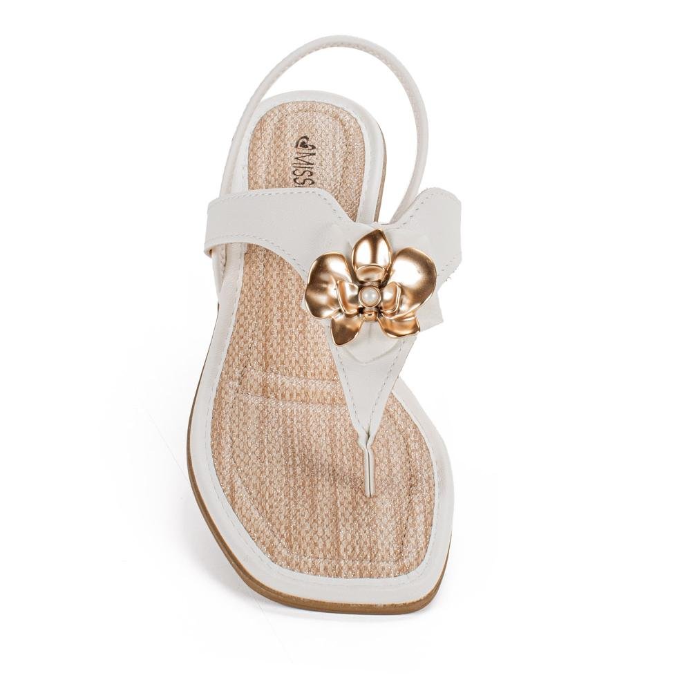 Sandália Mississipi de Salto Bloco Feminina J0552 Branco 6