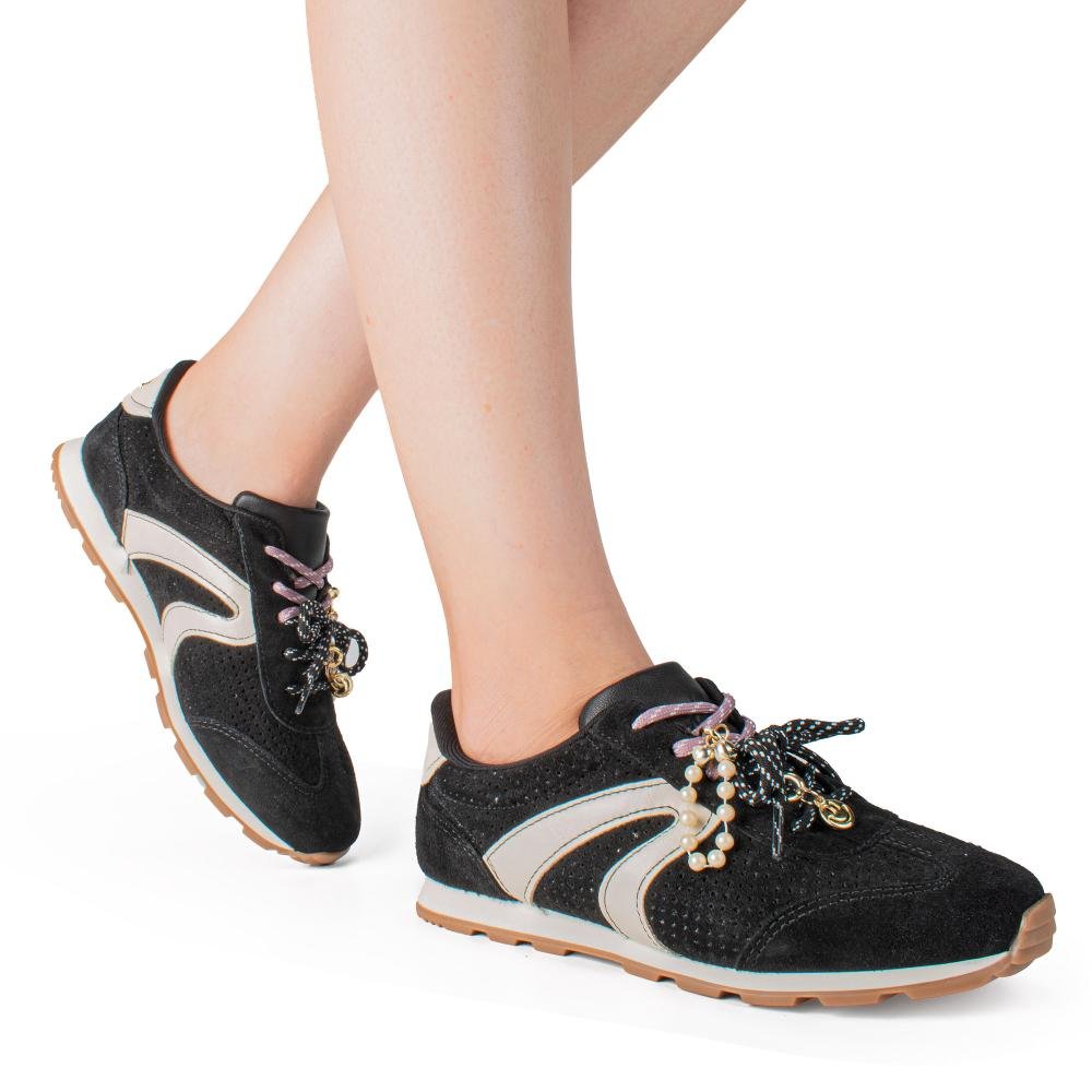 Tênis Dakota Casual Em Couro Feminino D2003 Preto 2