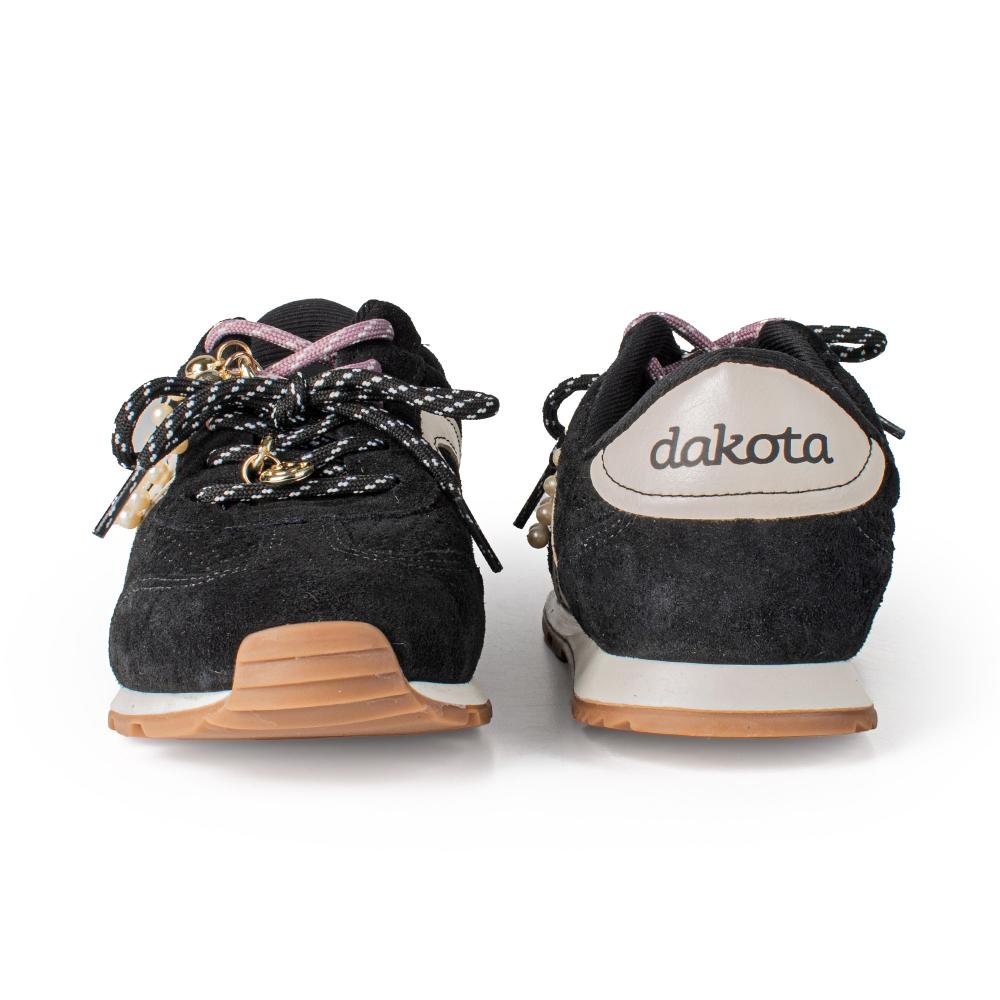 Tênis Dakota Casual Em Couro Feminino D2003 Preto 6