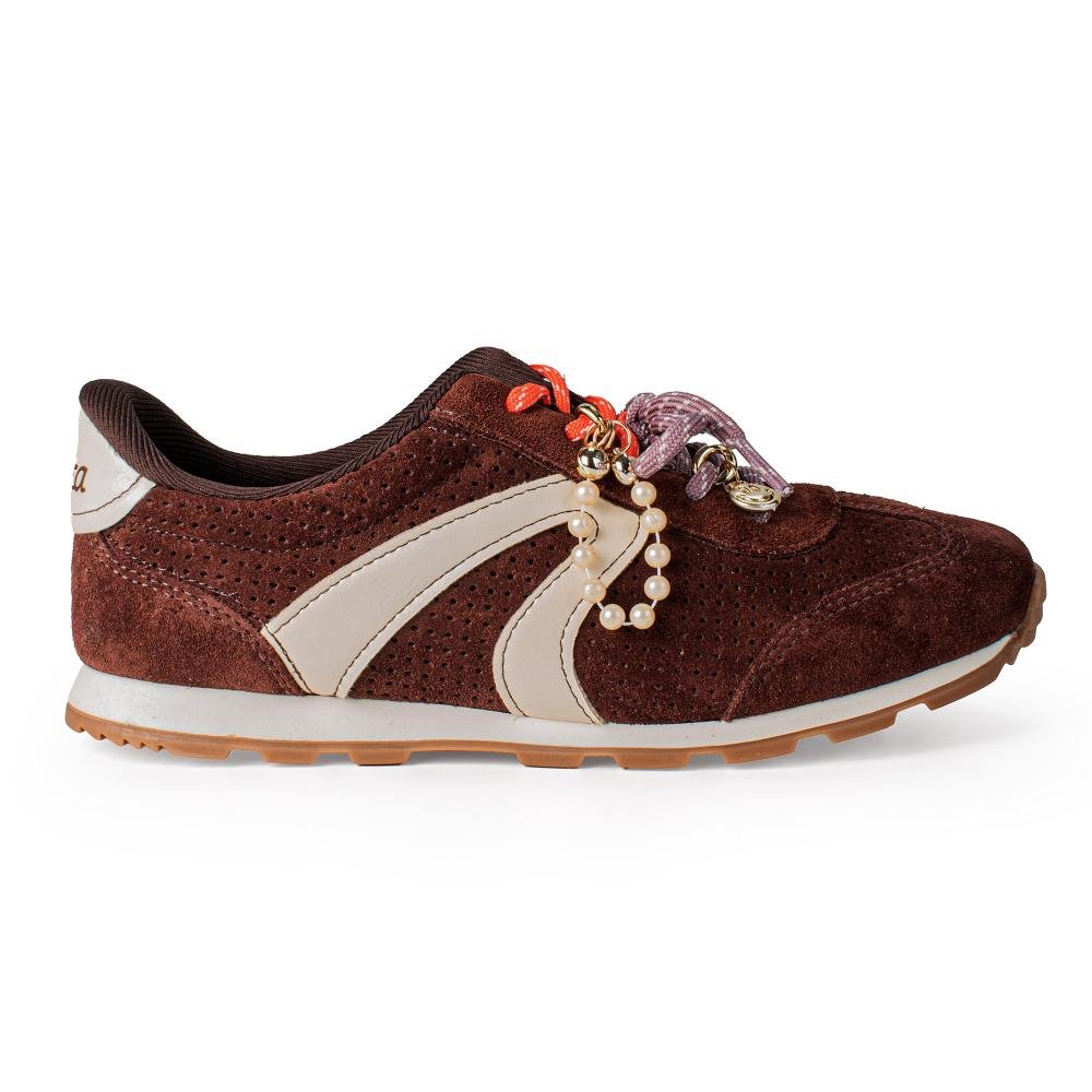 Tênis Dakota Casual Em Couro Feminino D2003 Café 3