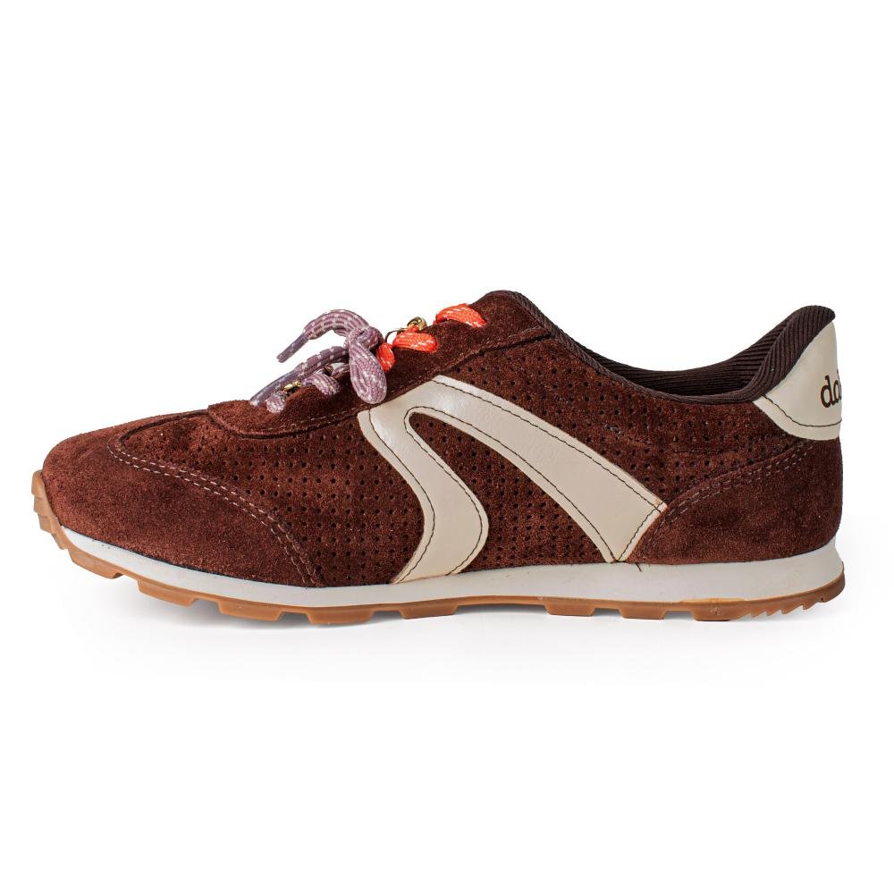 Tênis Dakota Casual Em Couro Feminino D2003 Café 4