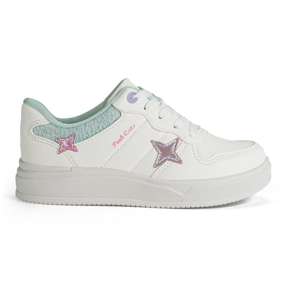 Tênis Pink Cats Infantil Casual V6031 Branco 2