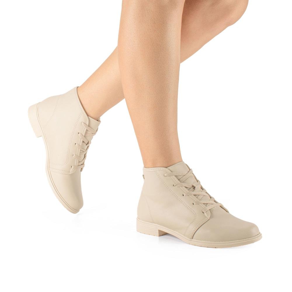 Bota Coturno Mississipi Feminina ME181 Bege Claro 2