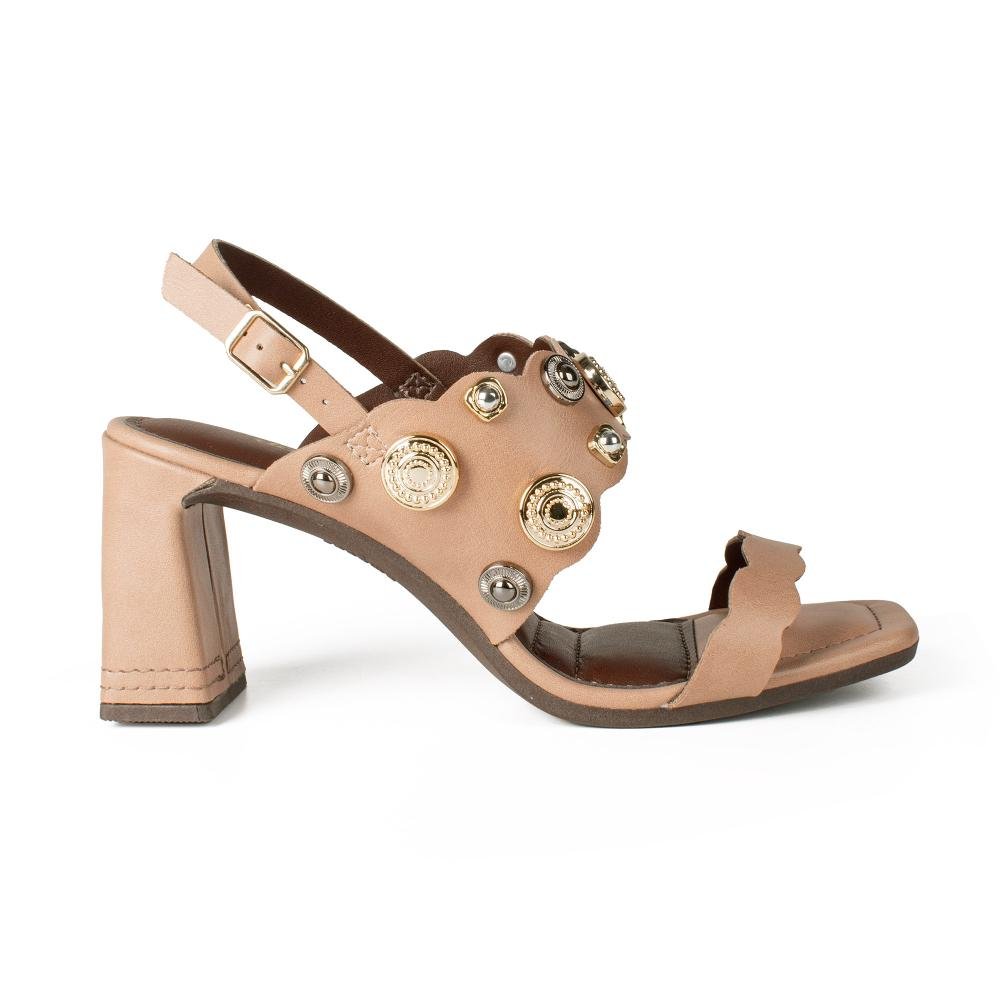 Sandália Dakota de Salto Bloco Marinho Feminina Y9504 Marrom Claro 3