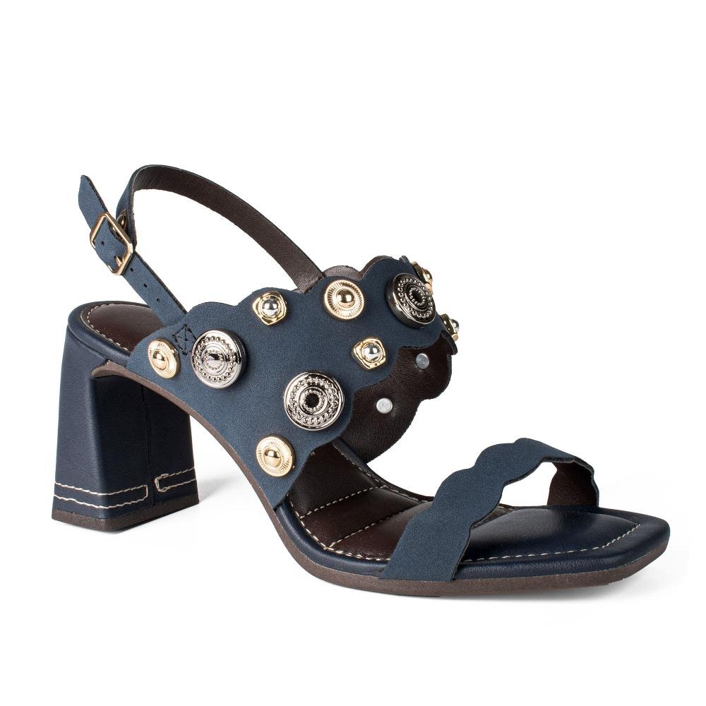 Sandália Dakota de Salto Bloco Marinho Feminina Y9504