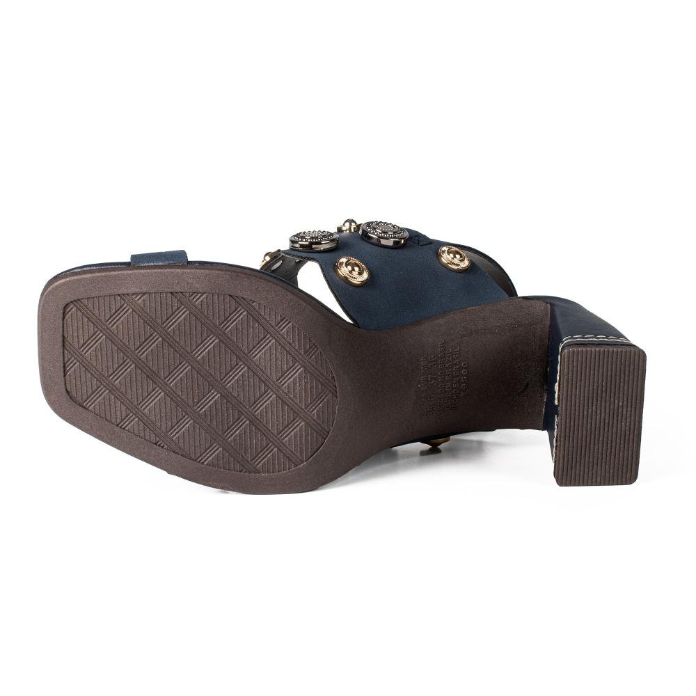 Sandália Dakota de Salto Bloco Marinho Feminina Y9504 Azul Marinho 5