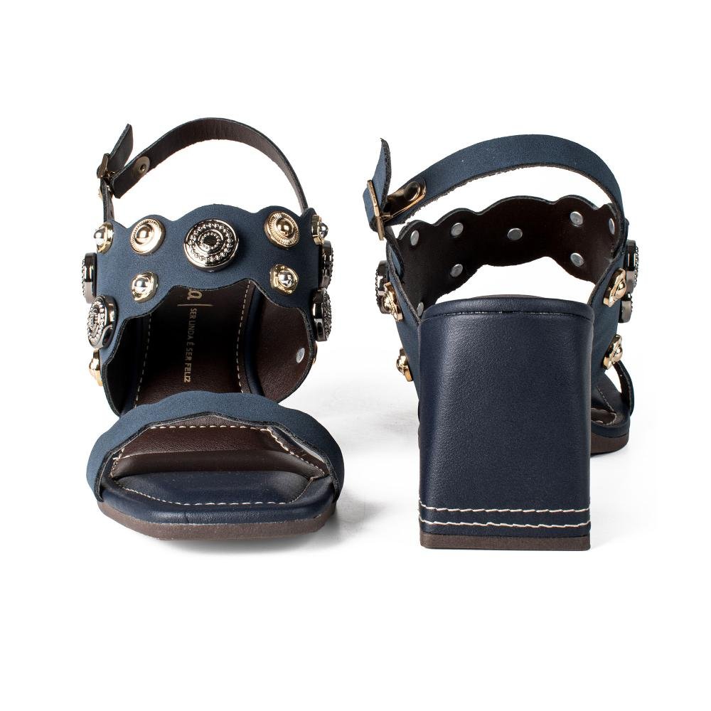 Sandália Dakota de Salto Bloco Marinho Feminina Y9504 Azul Marinho 6